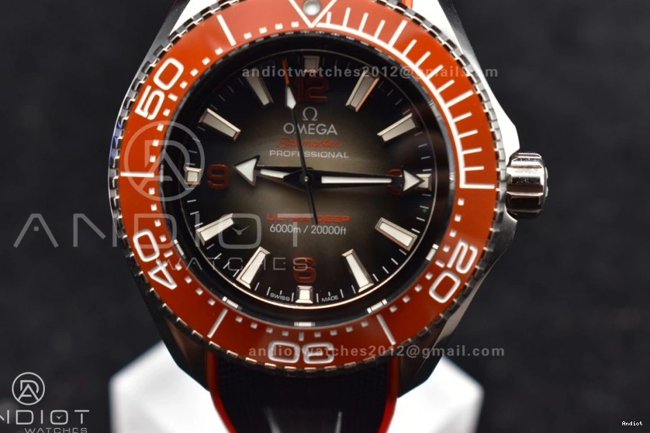 Edition on Ceramic Rubber A2824 Dial SS Gray 1:1 Black Orange 6000M Bezel Strap Deep Seamaster Ultra Best TF 1229
